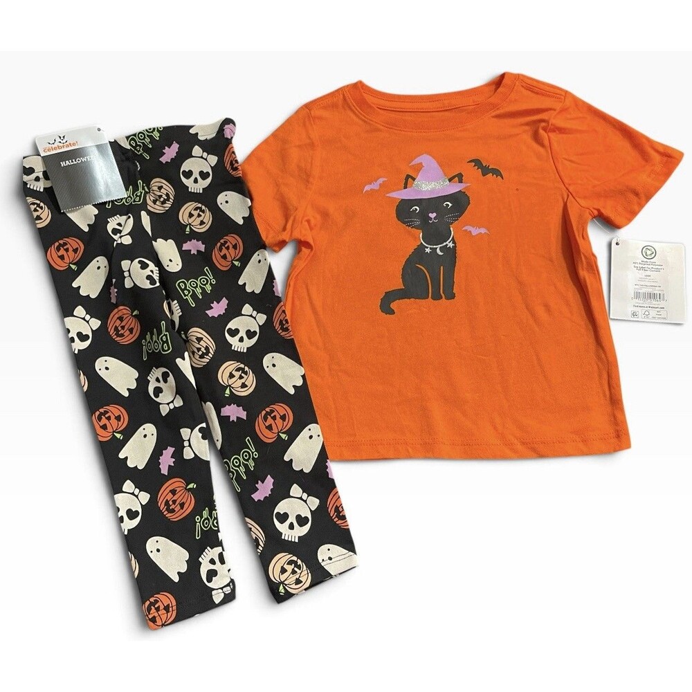 Celebrate Halloween Tshirt And Pants Infant Girls Size 18 mnths